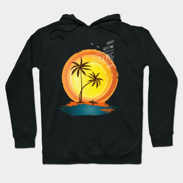 Enjoy surfing Hoodie by grafart